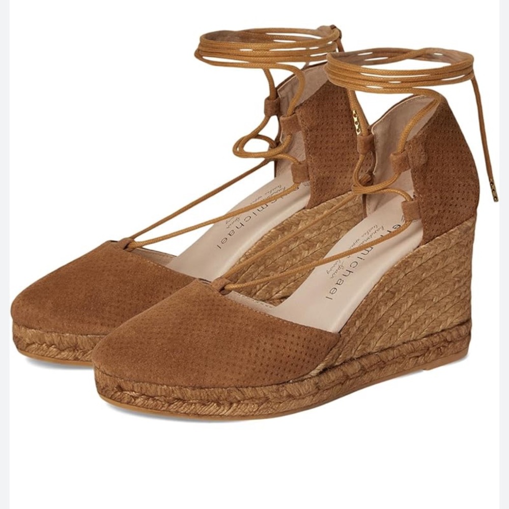 Eric Michael Tan Suede Wedges